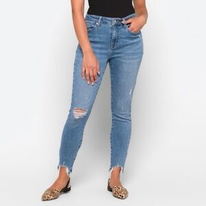 Stitch Fix Cosmic Blue Love Arianna High Rise Distressed Skinny Jean Size 30
